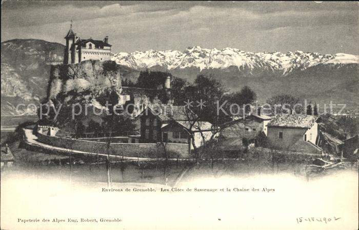 Grenoble Les Cotes de Sassenage et la Chaine des Alpes