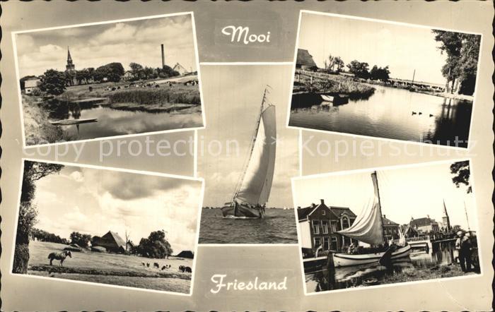 Friesland Niederlande Teilansichten Hafenpartie