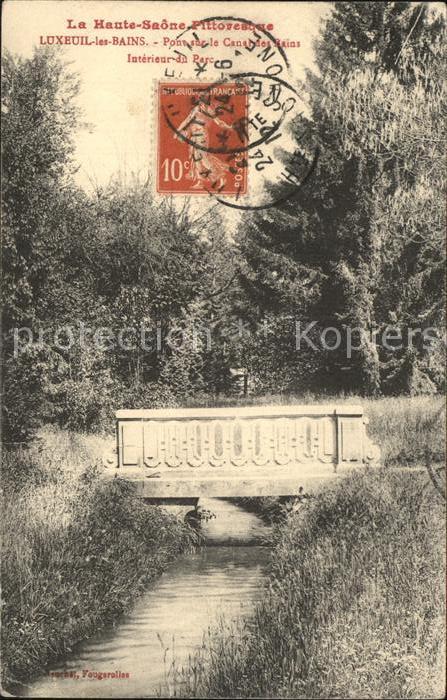 Luxeuil-les-Bains Pont sur le Canal des Bains Interieur d