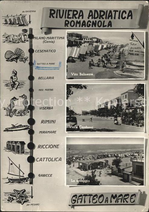 Gatteo Mare Vita Balneare Viale Carducci Spiaggia Riviera Adriatica Romagnola