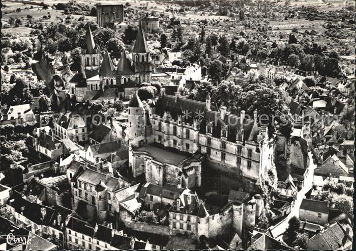 Loches Indre et Loire Chateau vue aerienne Collection Les Cha