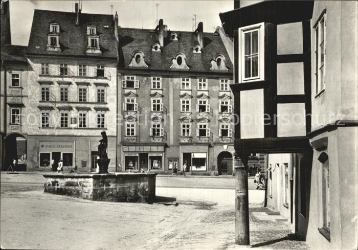 Cheb Eger Fontaene mit Herkules Statue