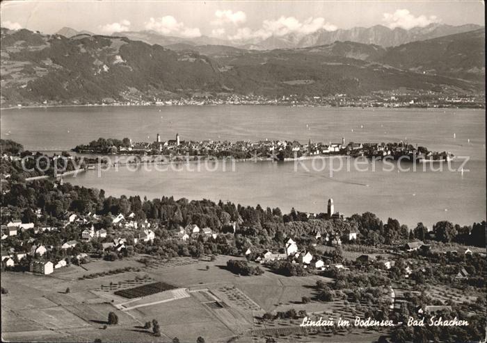 Lindau Bodensee Bad Schachen Alpenpanorama Fliegeraufnahme