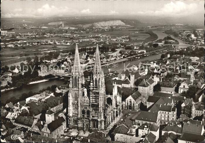 REGENSBURG Bayern Dom St Peter Fliegeraufnahme