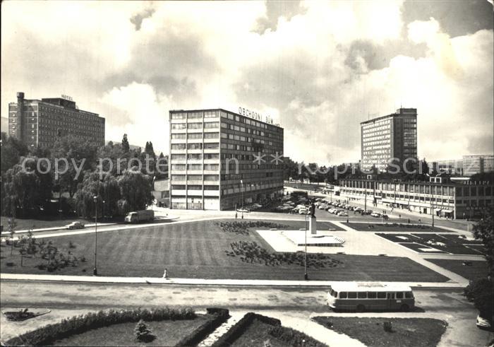Gottwaldov Tschechien Obhodni dum Predvoj trznice a hotel Moskva