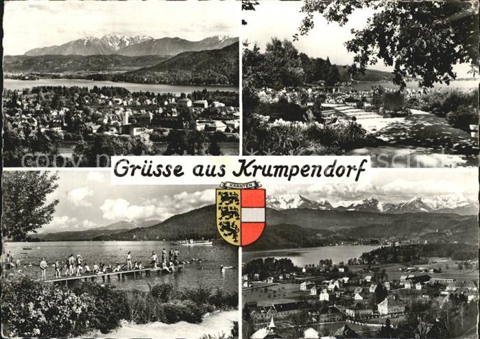 Krumpendorf Woerther See Panorama Bootssteg