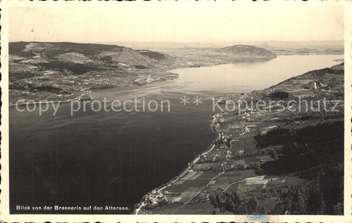 Attersee Blick von der Brennerin