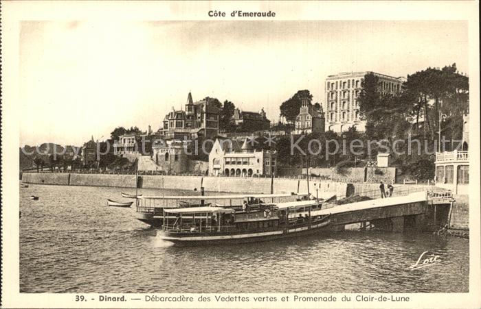 Dinard 35 Debarcadere des vedettes vertes et Promenad du Clair de Lune