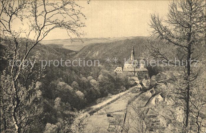 Weesenstein Schloss Weesenstein Mueglitztal mit Finckenfang und Maxen