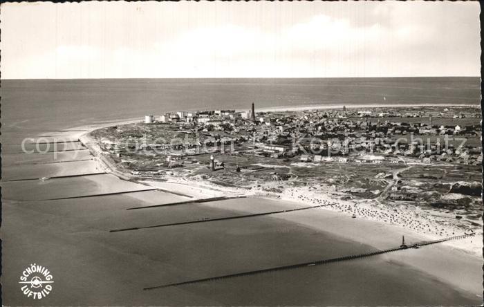 BORKUM Nordseebad Niedersachsen Fliegeraufnahme