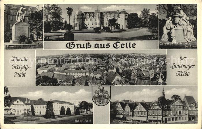 Celle Niedersachsen Ehrenmal Schloss Carolinen Mathilden Denkmal Blick von der S