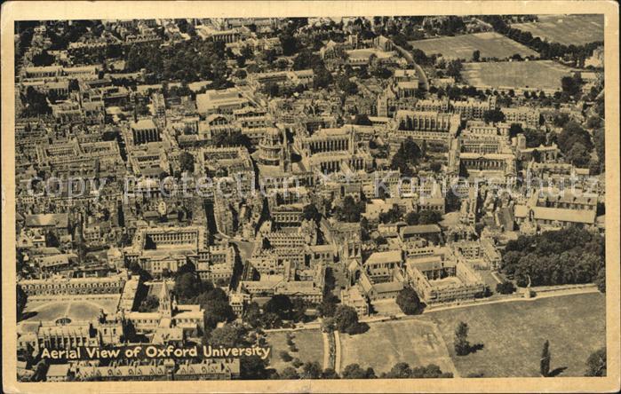 Oxford Oxfordshire Aerial view of Oxford University