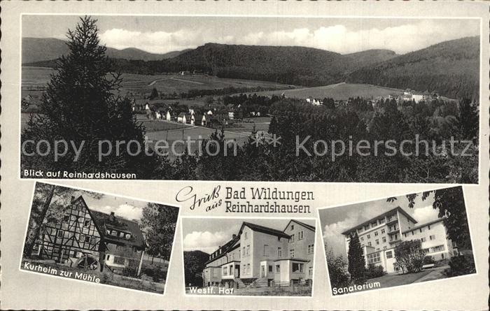 Reinhardshausen Panorama Kurheim zur Muehle Westf Hof Sanatorium