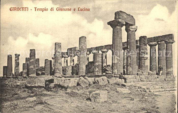 Girgenti Agrigento Tempio di Giunone e Lucina