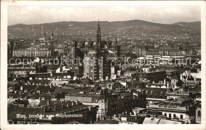 Wien Fernsicht vom Stephansturm