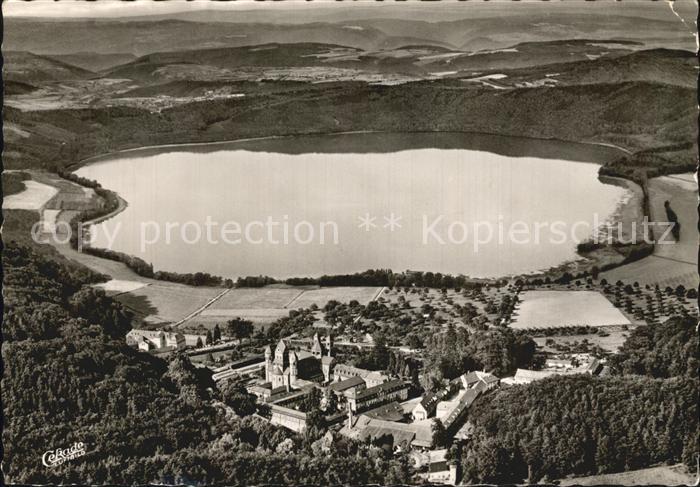 Maria Laach Glees Abtei Laacher See Fliegeraufnahme