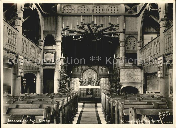 Hahnenklee-Bockswiese Harz Inneres der ev Kirche
