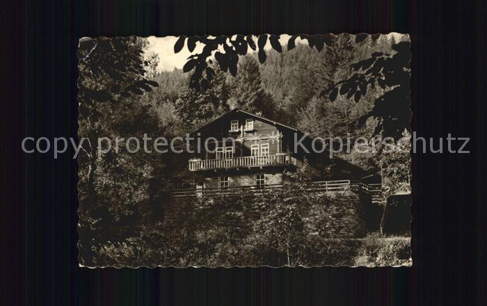 Schwarzburg Thueringer Wald Schweizerhaus Gaststaette im Schwarzatal