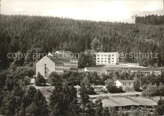 Luisenthal Blick von der Goethaer Vereinshuette FDGB Erholungsheim Adolf Deter