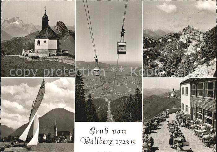 Rottach-Egern Wallbergbahn Kapelle Gipfelkreuz Bergrestaurant Segeln Tegernsee