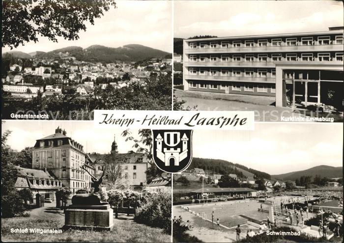 Laasphe BAD LAASPHE NRW Gesamtansicht Kurklinik Emmaburg Schloss Wittgenstein Sc