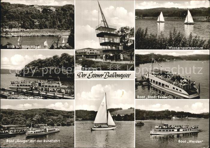 Baldeneysee Villa Huetel Landungsbruecke Boot Wassersportzentrum Segeln Zielturm