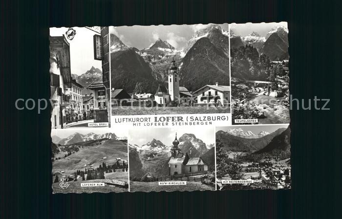 Lofer Hotel Braeu Teufelssteg Reitergebirge Bergkirchlein Loferer Alm Loferer St