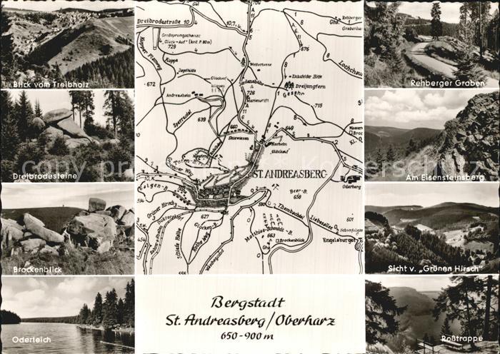 St Andreasberg Harz und Umgebung Landkarte