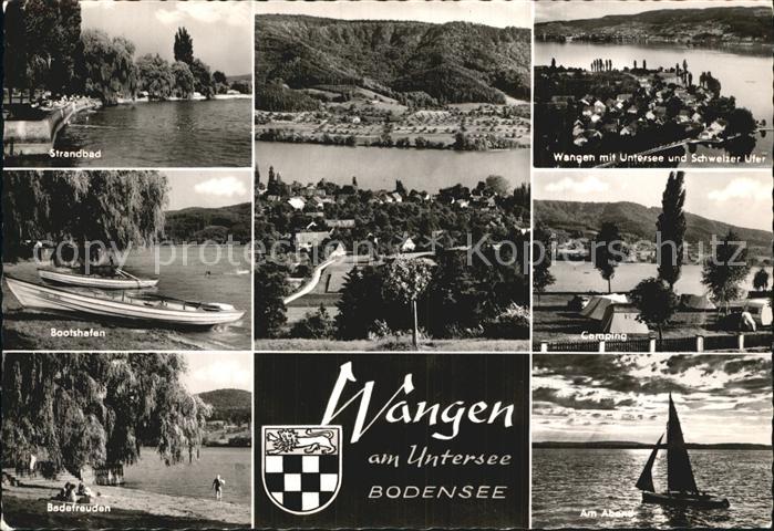 Wangen Bodensee Strandbad Bootshafen Untersee Schweizer Ufer Segeln Camping Aben