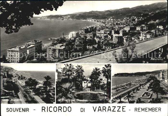 Varazze Panorama Corso Matteotti Vasca nei Giardini Viale delle Palme
