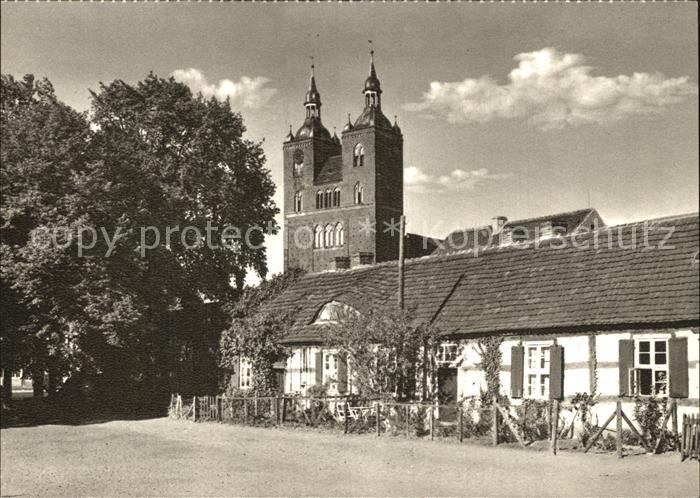 Seehausen Bremen Blick zur Kirche Kupfertiefdruck