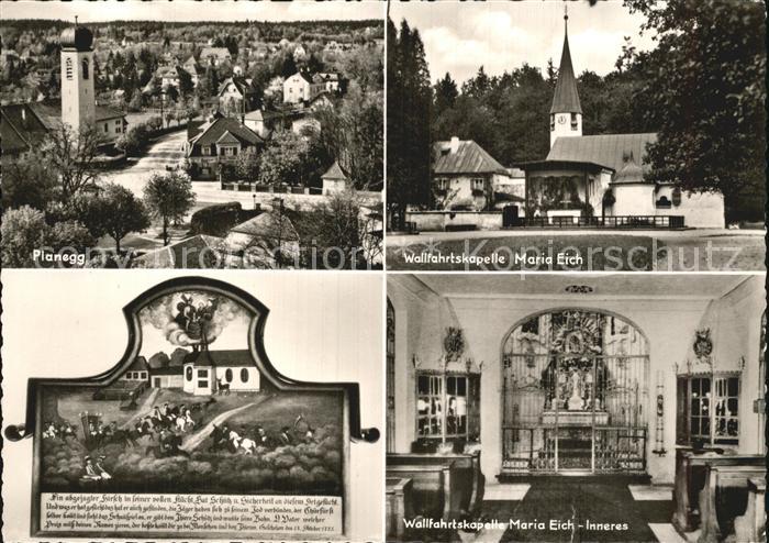 Planegg Ortsansicht mit Kirche Wallfahrtskapelle Maria Eich