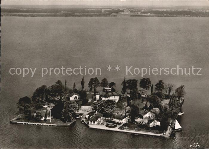 Steinhude Gaststaette Insel Wilhelmstein Steinhuder Meer Fliegeraufnahme
