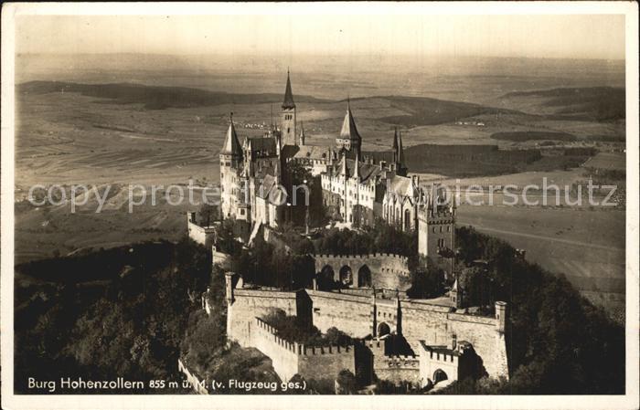 Burg Hohenzollern Fliegeraufnahme
