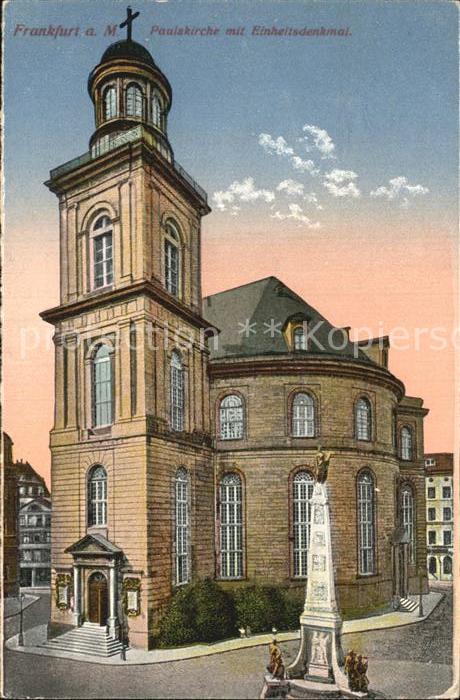 Frankfurt Main Paulskirche mit Einheitsdenkmal