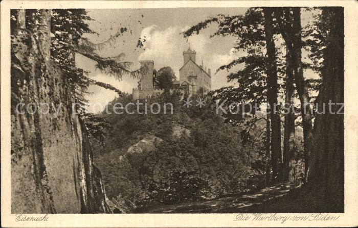 Eisenach Thueringen Wartburg von Sueden