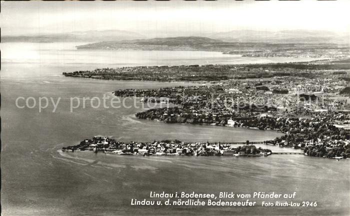 Lindau Bodensee Blick vom Pfaender
