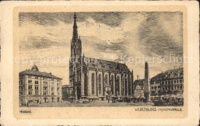 WueRZBURG Bayern Marienkapelle Kuenstlerkarte
