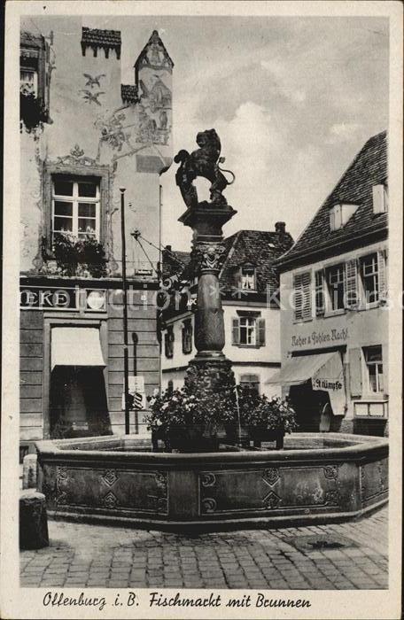 Offenburg Fischmarkt mit Brunnen