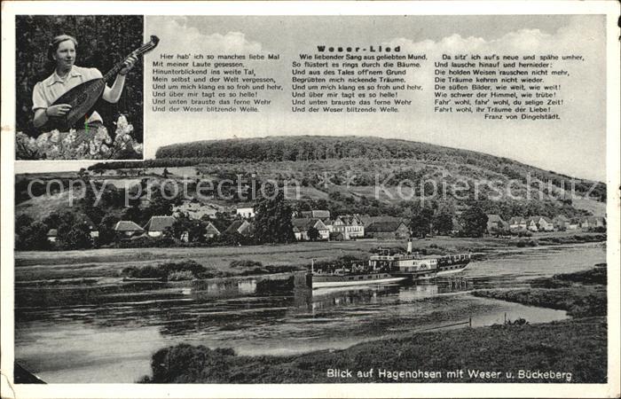 Hagenohsen mit Weser und Bueckerberg