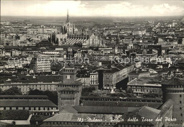 Milano Veduta dalla Torre del Parco