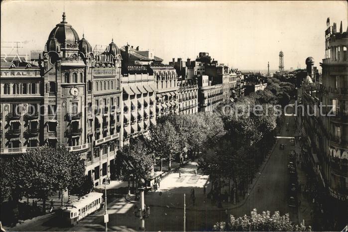 Barcelona Cataluna Ramblas hacia el mar