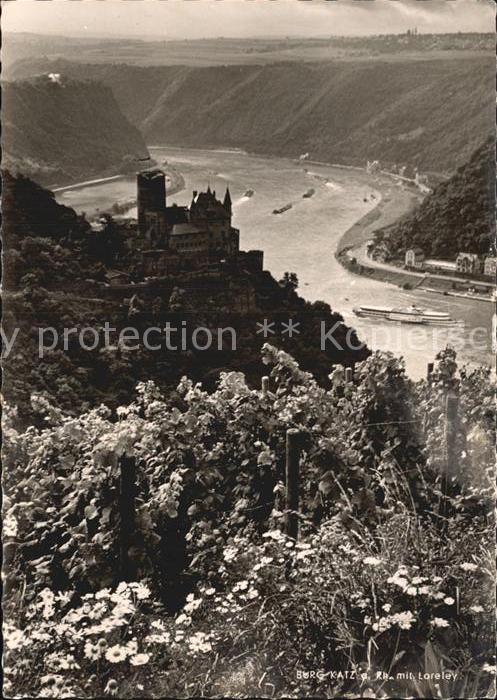 Burg Katz mit Loreley Rheinpartie
