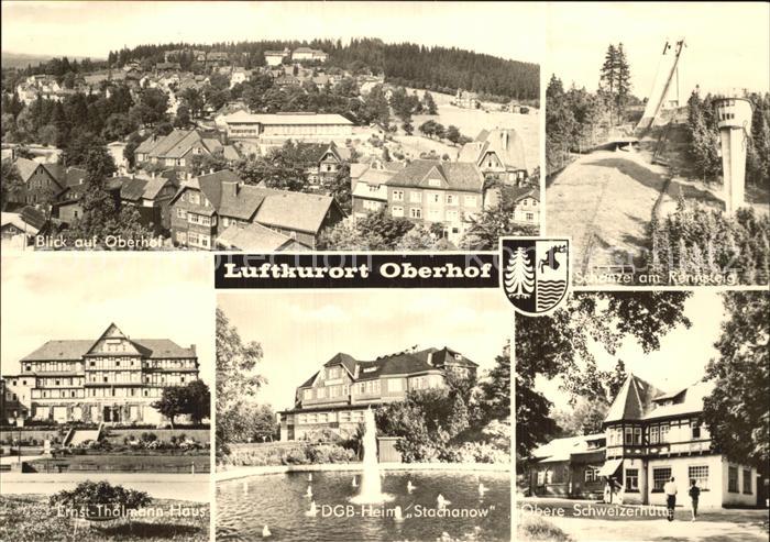 Oberhof Thueringen Schanze am Rennsteig FDGB-Heim Stachanow