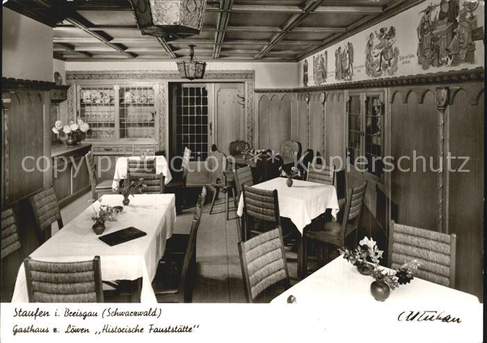 Staufen Breisgau Gasthaus Loewen Fauststaette