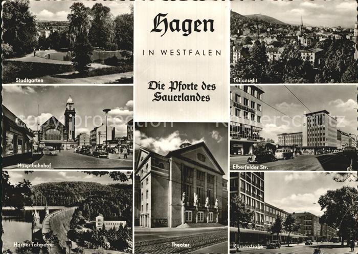 Hagen Westfalen Theater Koernerstrasse Elberfelder-Strasse Hasper-Talsperre