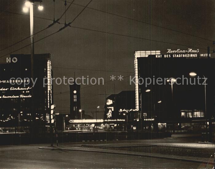 BERLIN  CITY Alexanderplatz bei Nacht