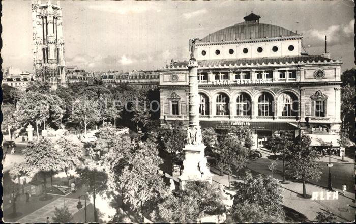Paris Place du Chatelet Theater Sarah Bernhardt Tour San Jacques