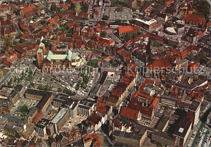Muenster Westfalen Luftaufnahme Dom Lambertikirche Prinzipalmarkt