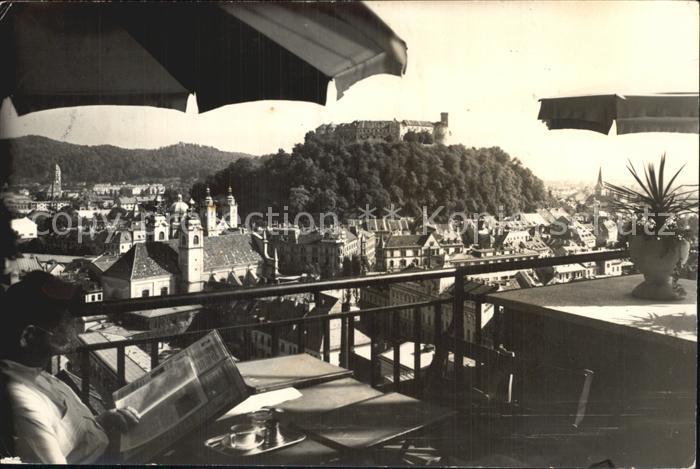 Ljubljana Schloss Stadtansicht